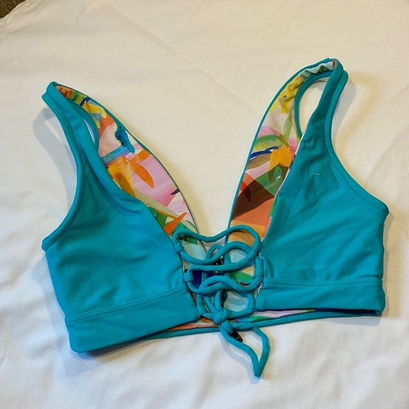 New! Maaji reversible aquatic allure bikini top tropical floral 14447 - Picture 10 of 16